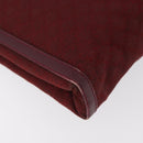 CELINE Macadam Canvas Clutch Bag Red Gold Auth 179982-15