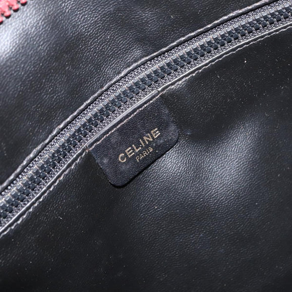 CELINE Macadam Canvas Clutch Bag Red Gold Auth 179982