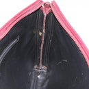 CELINE Macadam Canvas Clutch Bag Red Gold Auth 179982-18