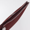 CELINE Macadam Canvas Clutch Bag Red Gold Auth 179982-5