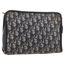 Christian Dior Trotter Canvas Clutch Bag Navy Auth 179986-1