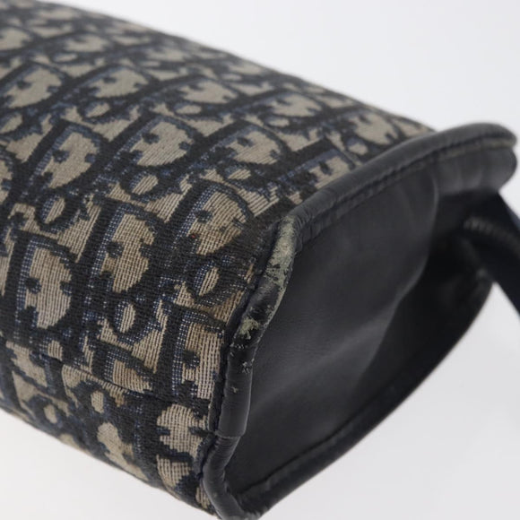 Christian Dior Trotter Canvas Clutch Bag Navy Auth 179986
