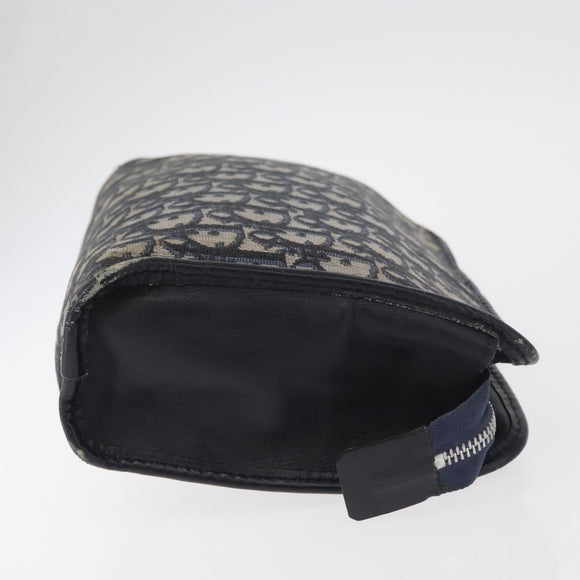 Christian Dior Trotter Canvas Clutch Bag Navy Auth 179986