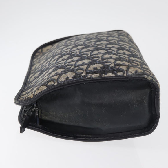 Christian Dior Trotter Canvas Clutch Bag Navy Auth 179986