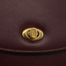 CARTIER Must Line Shoulder Bag Leather Bordeaux Gold Auth 179989-18