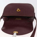 CARTIER Must Line Shoulder Bag Leather Bordeaux Gold Auth 179989-9