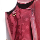 CARTIER Must Line Shoulder Bag Leather Bordeaux Gold Auth 179989-20