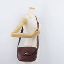 CARTIER Must Line Shoulder Bag Leather Bordeaux Gold Auth 179989-22