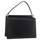 Salvatore Ferragamo Gancini Hand Bag Leather Black Silver Auth 179993-1