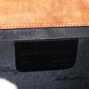 Salvatore Ferragamo Gancini Hand Bag Leather Black Silver Auth 179993-15