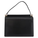 Salvatore Ferragamo Gancini Hand Bag Leather Black Silver Auth 179993-2