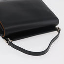 Salvatore Ferragamo Gancini Hand Bag Leather Black Silver Auth 179993-6
