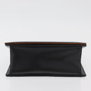 Salvatore Ferragamo Gancini Hand Bag Leather Black Silver Auth 179993-9