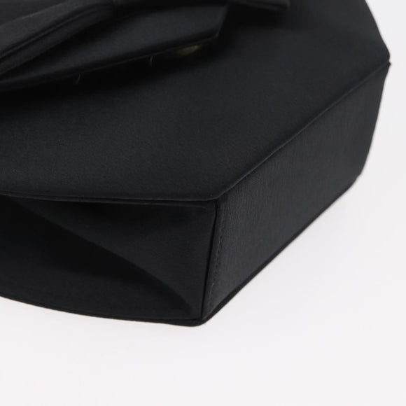 SAINT LAURENT Shoulder Bag Satin Black Auth 179994