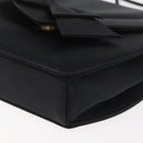 SAINT LAURENT Shoulder Bag Satin Black Auth 179994-14
