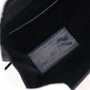 SAINT LAURENT Shoulder Bag Satin Black Auth 179994-12