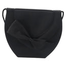 SAINT LAURENT Shoulder Bag Satin Black Auth 179994-13