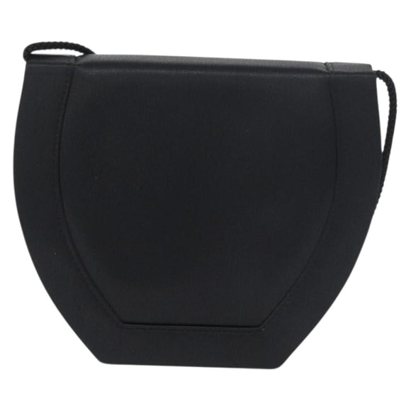 SAINT LAURENT Shoulder Bag Satin Black Auth 179994