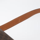CELINE Macadam Canvas Shoulder Bag PVC Leather Brown Gold Auth 180001A-10