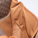 CELINE Macadam Canvas Shoulder Bag PVC Leather Brown Gold Auth 180001A-20