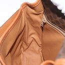 CELINE Macadam Canvas Shoulder Bag PVC Leather Brown Gold Auth 180001A-21