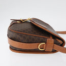 CELINE Macadam Canvas Shoulder Bag PVC Leather Brown Gold Auth 180001A-5
