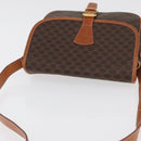 CELINE Macadam Canvas Shoulder Bag PVC Leather Brown Gold Auth 180001A-7