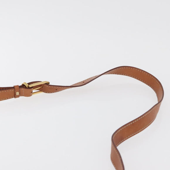 CELINE Macadam Canvas Shoulder Bag PVC Leather Brown Gold Auth 180001A