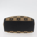 LOEWE Anagram Hand Bag Canvas Beige Gold Auth 180003-6