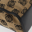 LOEWE Anagram Hand Bag Canvas Beige Gold Auth 180003-15