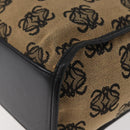LOEWE Anagram Hand Bag Canvas Beige Gold Auth 180003-16