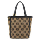 LOEWE Anagram Hand Bag Canvas Beige Gold Auth 180003-13