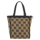 LOEWE Anagram Hand Bag Canvas Beige Gold Auth 180003-2