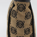 LOEWE Anagram Hand Bag Canvas Beige Gold Auth 180003-4
