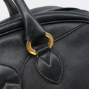 Christian Dior Trotter Canvas Hand Bag Black Gold Auth 180006-17