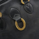 Christian Dior Trotter Canvas Hand Bag Black Gold Auth 180006-18