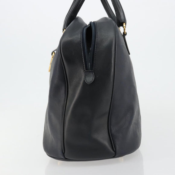 Christian Dior Trotter Canvas Hand Bag Black Gold Auth 180006