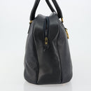 Christian Dior Trotter Canvas Hand Bag Black Gold Auth 180006-4