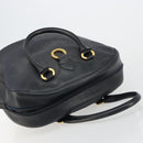 Christian Dior Trotter Canvas Hand Bag Black Gold Auth 180006-6