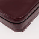 CARTIER Must Line Shoulder Bag Leather Bordeaux Gold Auth 180007-15
