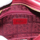 CARTIER Must Line Shoulder Bag Leather Bordeaux Gold Auth 180007-11