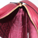 CARTIER Must Line Shoulder Bag Leather Bordeaux Gold Auth 180007-18