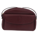 CARTIER Must Line Shoulder Bag Leather Bordeaux Gold Auth 180007-13