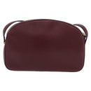 CARTIER Must Line Shoulder Bag Leather Bordeaux Gold Auth 180007-2