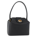 GIVENCHY Hand Bag Leather Black Gold Auth 180008-1