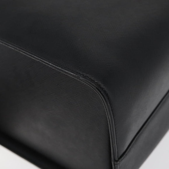 GIVENCHY Hand Bag Leather Black Gold Auth 180008