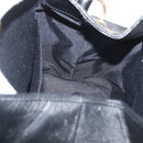 GIVENCHY Hand Bag Leather Black Gold Auth 180008-19