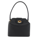 GIVENCHY Hand Bag Leather Black Gold Auth 180008-13