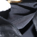 GIVENCHY Hand Bag Leather Black Gold Auth 180008-21