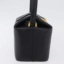 GIVENCHY Hand Bag Leather Black Gold Auth 180008-4